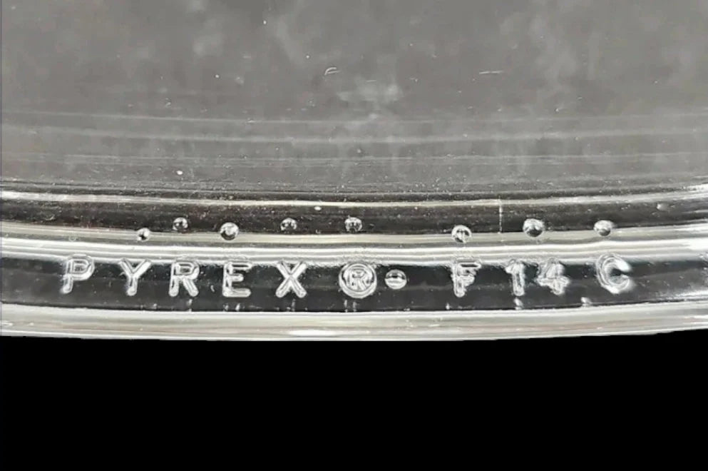 PYREX Clear Smooth F-14-C Large Glass Oval Dome / Lid / Cover ONLY for Casserole Dish Replacement ~ 12.5" x 9.75"