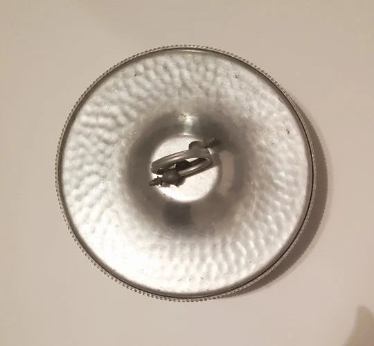 Vintage Buenilum Covered Divided Hammered Aluminum Casserole Dish