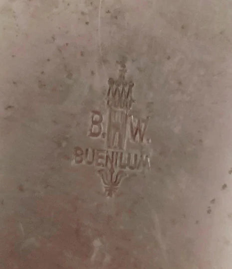 Vintage Buenilum Covered Divided Hammered Aluminum Casserole Dish