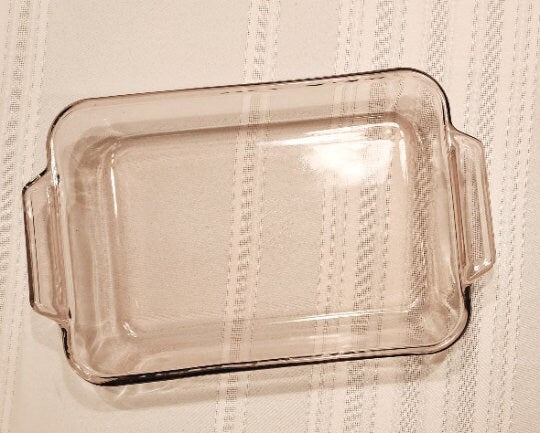 Vintage Rose Baking Dish 8" x 11.5" x 2" 2-Qt 7 - 1031 | Anchor Hocking / Baking/ Casserole Dish Rose/Pink Rectangular Baking Dish - Timeless Treasures Emporium1