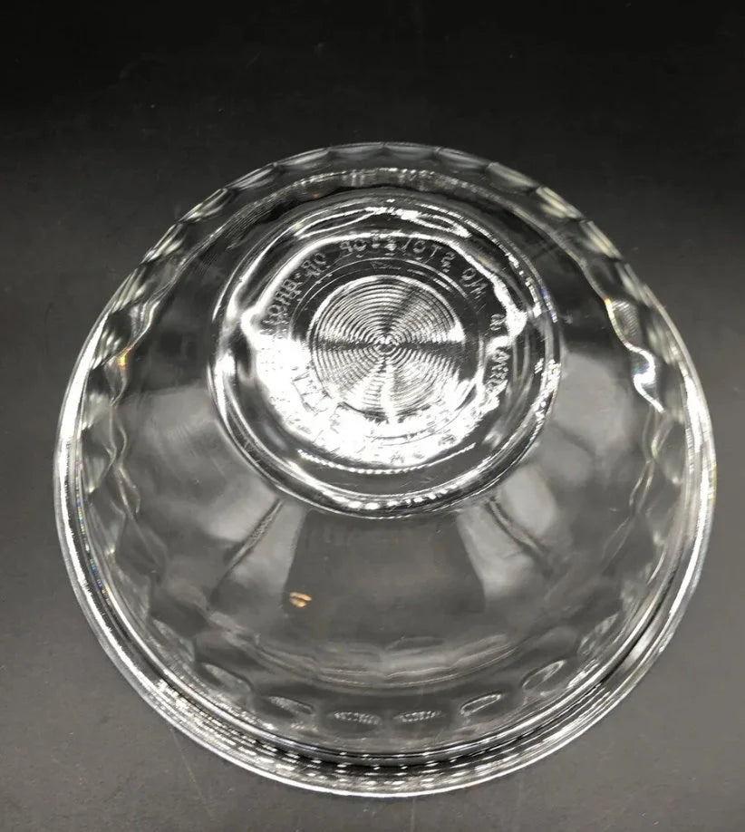 Pyrex Vintage Clear Ribbed / Sculpted Glass Nesting Mixing Bowl - #325 - 2.5 Qt.