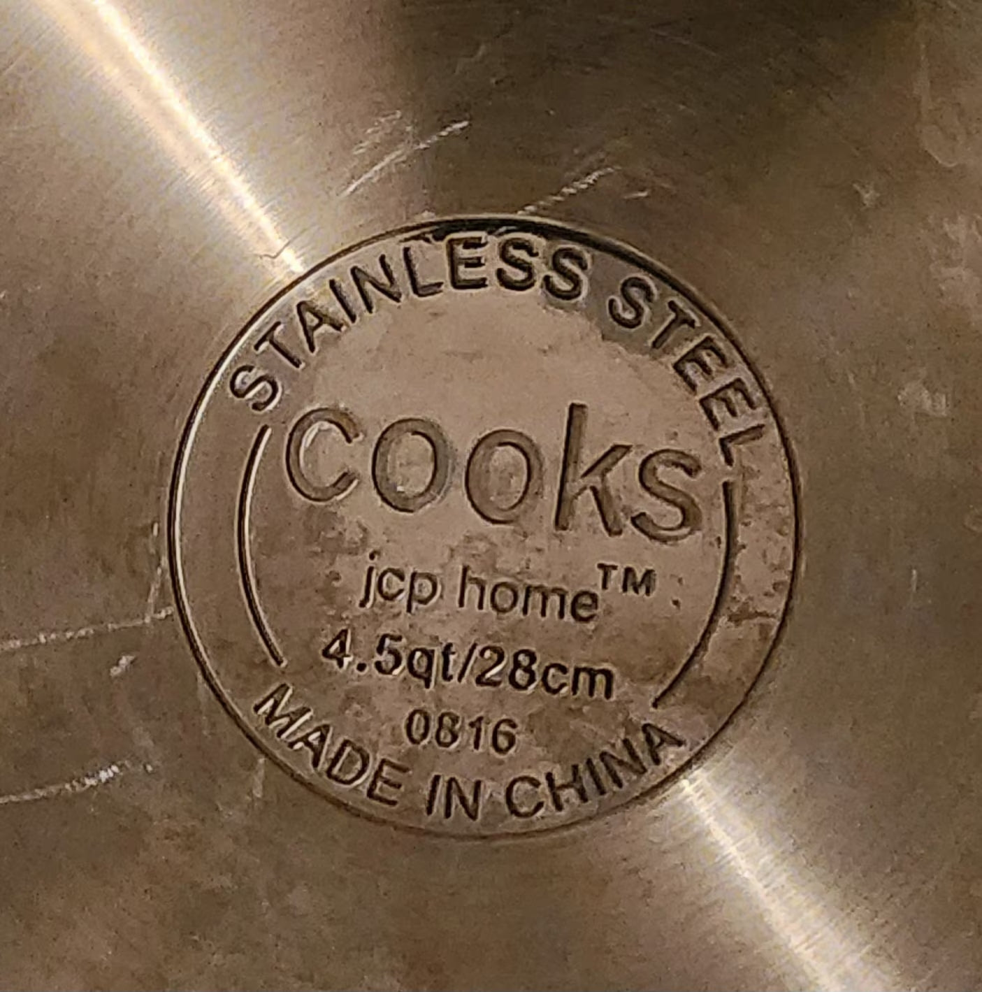 Vintage JC Penney Home Cooks Stainless Steel 11.5" 4.5QT 3"D Skillet Pan with Handle and Glass Lid - Timeless Treasures Emporium1