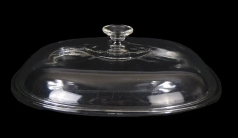 PYREX Clear Smooth F-14-C Large Glass Oval Dome / Lid / Cover ONLY for Casserole Dish Replacement ~ 12.5" x 9.75"