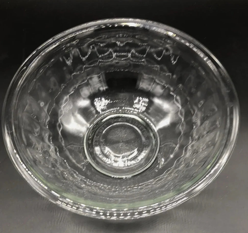 Pyrex Vintage Clear Ribbed / Sculpted Glass Nesting Mixing Bowl - #325 - 2.5 Qt.