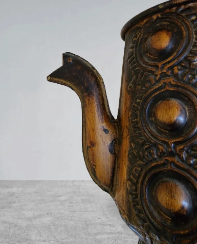 Vintage Style Rustic 3-D Pitcher with Snake Spout and Fish/Dragon Handle ~ 12" Rusty Metal Kitchen/Garden/Atrium Watering Jug/Pot Decor - Timeless Treasures Emporium1