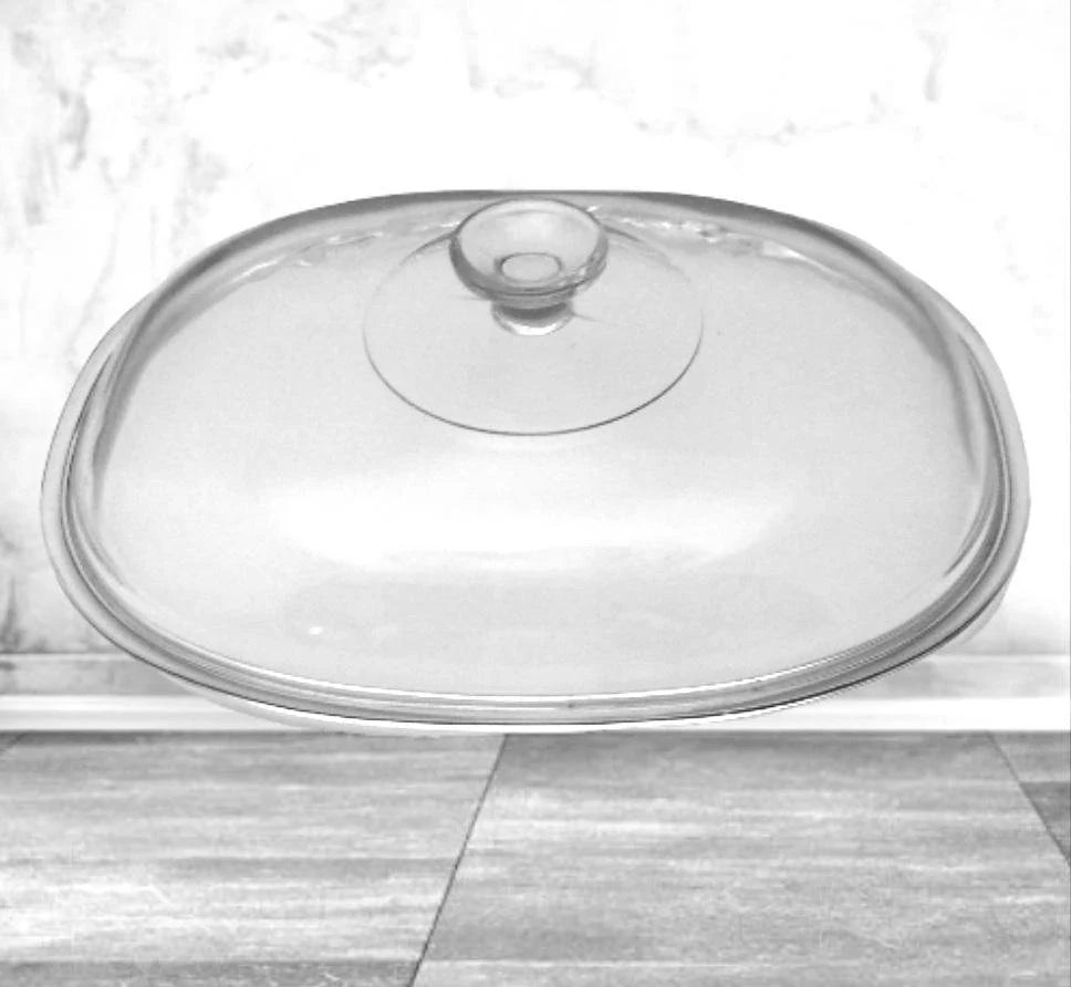 PYREX Clear Smooth F-14-C Large Glass Oval Dome / Lid / Cover ONLY for Casserole Dish Replacement ~ 12.5" x 9.75"