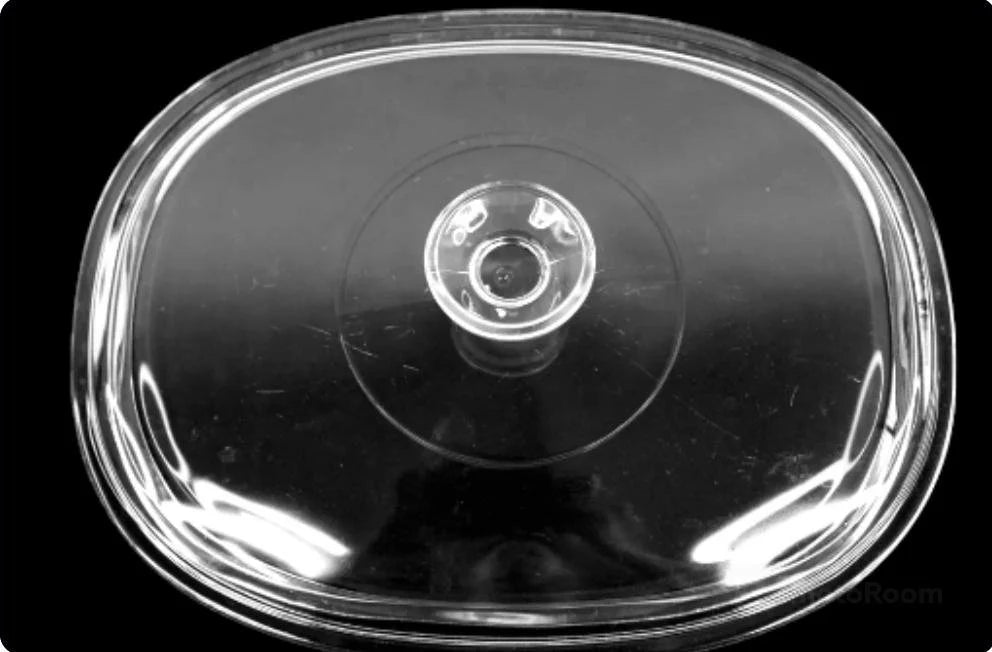 PYREX Clear Smooth F-14-C Large Glass Oval Dome / Lid / Cover ONLY for Casserole Dish Replacement ~ 12.5" x 9.75"
