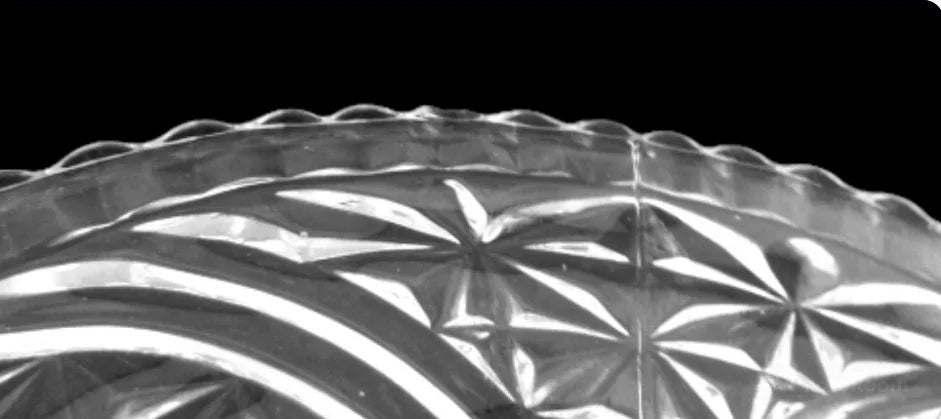 Vintage. Anchor Hocking Early American Pressed Glass Round Stars and Bars Torte Cake Plate Serving Platter 12.5" - Timeless Treasures Emporium1