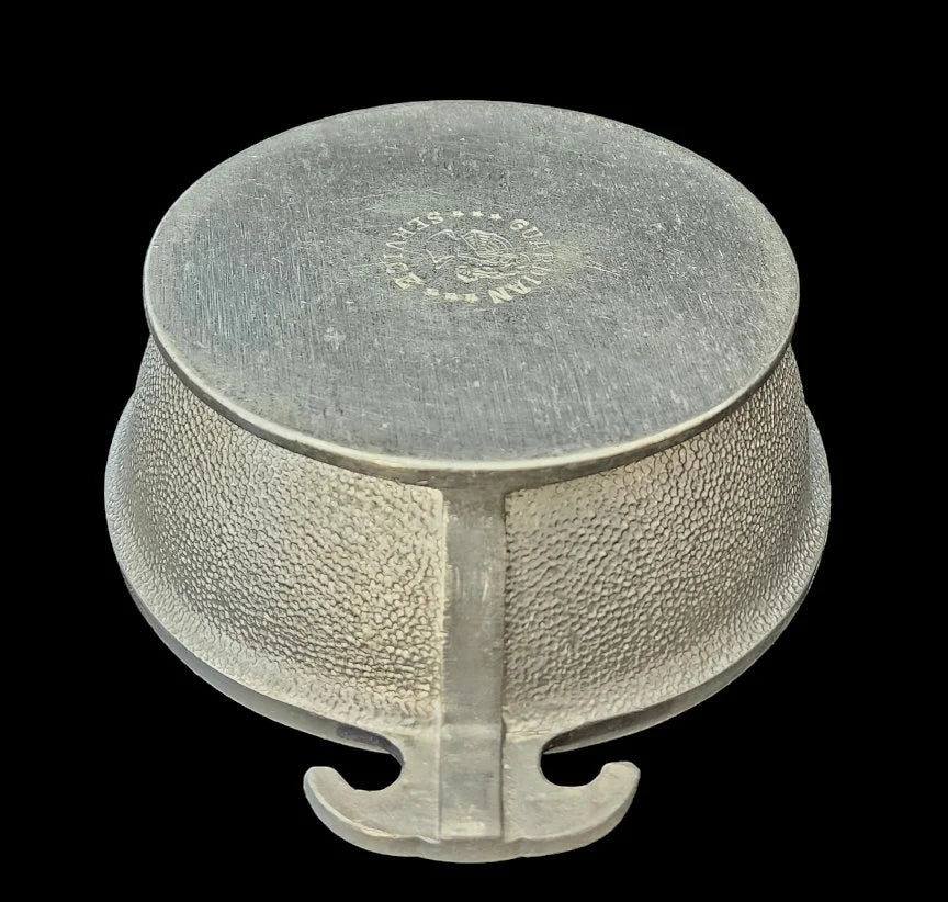 Vintage Guardian Service Cookware Hammered Round Aluminum Saucepan / Pot 7" w/o Lid Dx 2 1/2" H - Timeless Treasures Emporium1