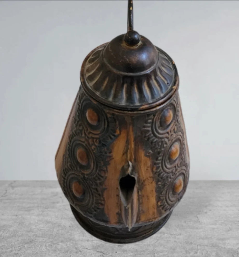 Vintage Style Rustic 3-D Pitcher with Snake Spout and Fish/Dragon Handle ~ 12" Rusty Metal Kitchen/Garden/Atrium Watering Jug/Pot Decor - Timeless Treasures Emporium1