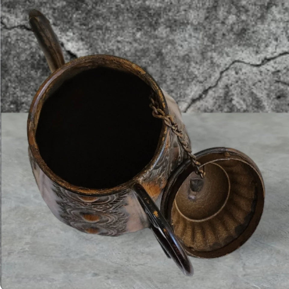 Vintage Style Rustic 3-D Pitcher with Snake Spout and Fish/Dragon Handle ~ 12" Rusty Metal Kitchen/Garden/Atrium Watering Jug/Pot Decor - Timeless Treasures Emporium1