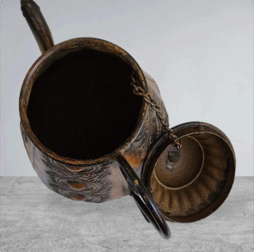 Vintage Style Rustic 3-D Pitcher with Snake Spout and Fish/Dragon Handle ~ 12" Rusty Metal Kitchen/Garden/Atrium Watering Jug/Pot Decor - Timeless Treasures Emporium1