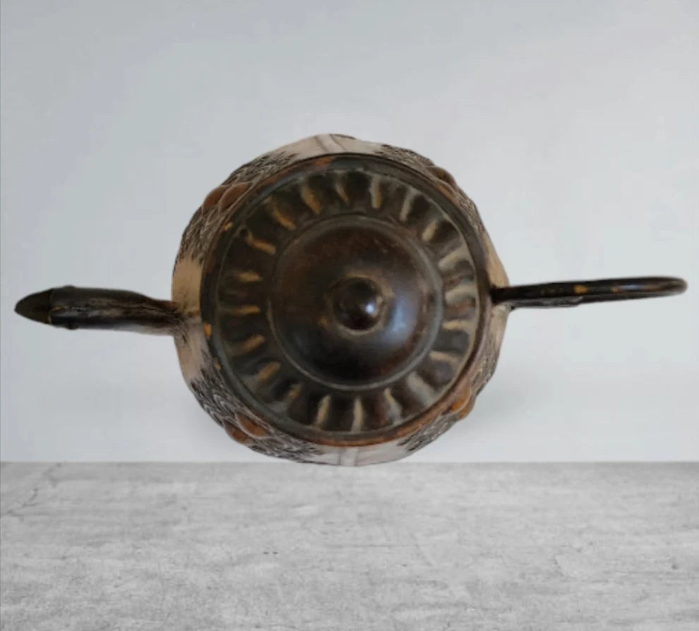 Vintage Style Rustic 3-D Pitcher with Snake Spout and Fish/Dragon Handle ~ 12" Rusty Metal Kitchen/Garden/Atrium Watering Jug/Pot Decor - Timeless Treasures Emporium1