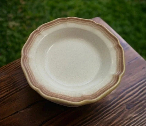 Mikasa Whole Wheat Cream Center Soup/Cereal Bowls 8-1/2" Tan & Brown Stoneware E8000 ~ Set of Two (2) - Timeless Treasures Emporium1