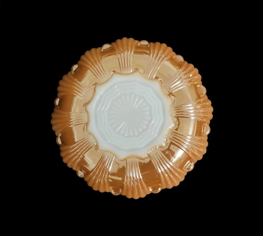 Vintage Anchor Hocking Robins Egg Blue Glass Deviled Egg / Oyster Plate Server Dish With Gold Trim ~ 10" - Timeless Treasures Emporium1