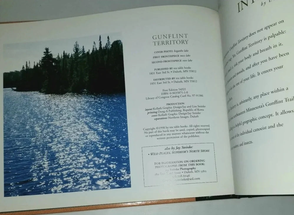 Gunflint Territory Steinke, Jay Hardcover Collectible - SIGNED By JAY STEINKE ~ 1998 - Timeless Treasures Emporium1
