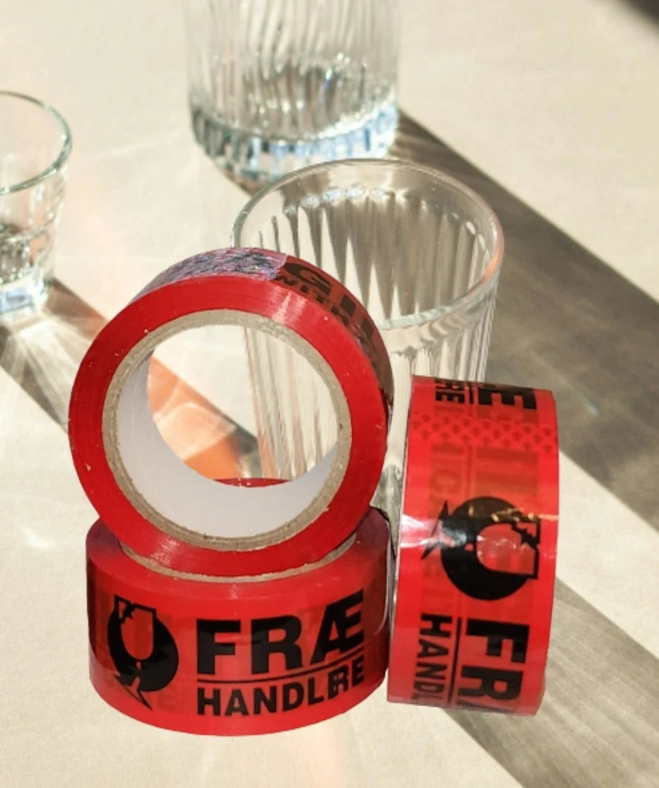 Printed Packing Tape "FRAGILE" Red (3mm x 100m) Word Print ~ 3 Pack