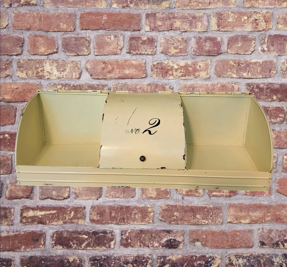 White/Cream Farmhouse 3-Door Divided Wall Storage Bin ~ 22" - Timeless Treasures Emporium1