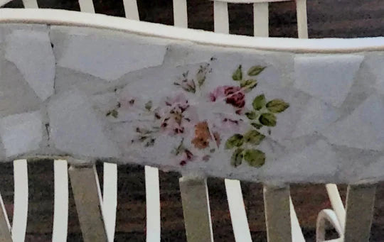 Vintage White Metal Magazine Record, Floral Painting, Book Storage Rack, Record Rack, Magazine Stand, Album Holder - Timeless Treasures Emporium1