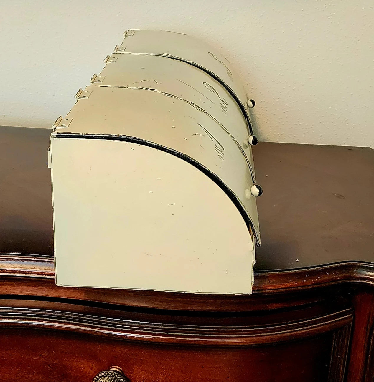 White/Cream Farmhouse 3-Door Divided Wall Storage Bin ~ 22" - Timeless Treasures Emporium1