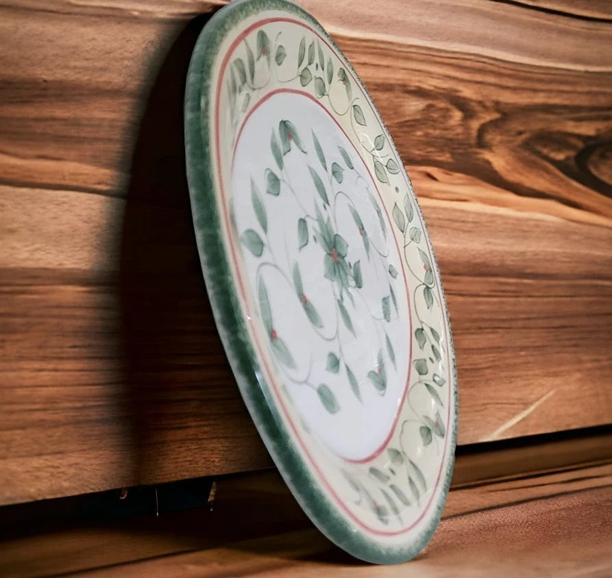 Vintage Beautiful Pfaltzgraff Garden District Hand Painted Large Oval 16 inch Serving Platter