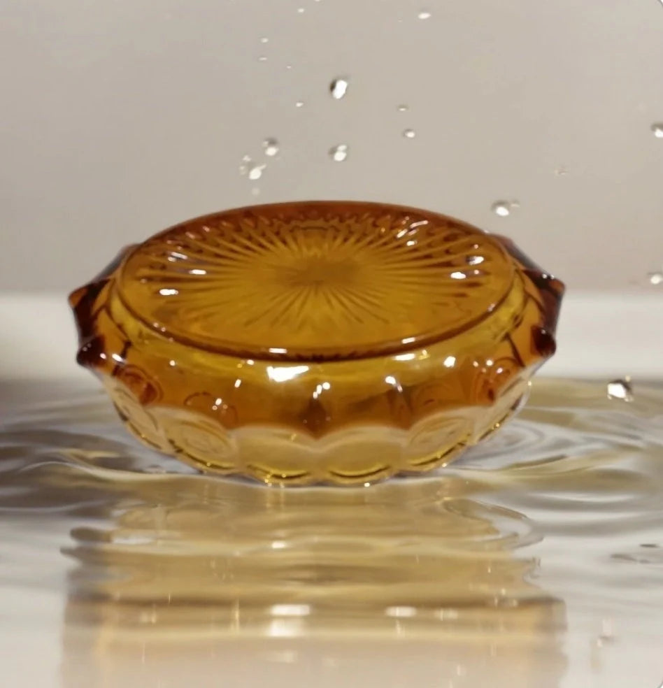 Vintage Fostoria Amber Coin Glass: Oval Amber Coin Bowl Americana #1372/189 VGC ~ 9"
