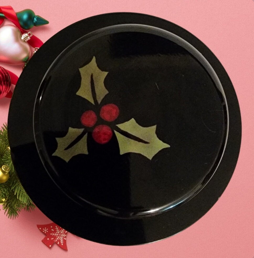 Three Layer Stackable Celebrate It Christmas Decorative Top Hat Snowman Cookie Tin