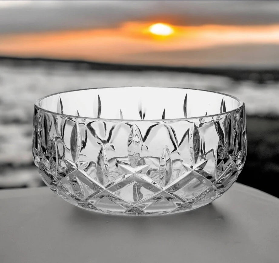 Gorham Crystal 1831 Lady Anne Pattern Nice Heavy Salad Serving Bowl, Made in Germany ~ 9-1/4" x 4-1/4" - Timeless Treasures Emporium1
