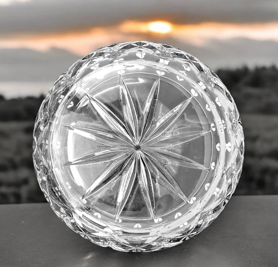 Gorham Crystal 1831 Lady Anne Pattern Nice Heavy Salad Serving Bowl, Made in Germany ~ 9-1/4" x 4-1/4" - Timeless Treasures Emporium1