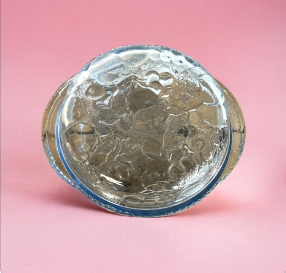 Libbey 3-Qt Orchard Fruit Blue Casserole with Pie Plate with Lid - Timeless Treasures Emporium1