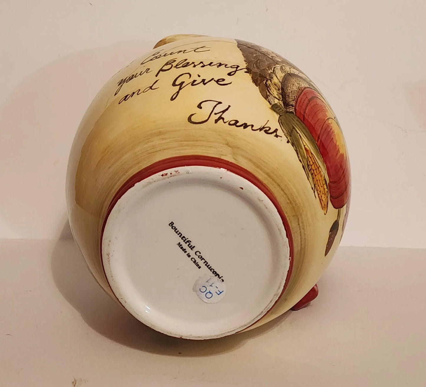 Harvest Season Count Your Blessings and Give Thanks 4-QT Pitcher by Bountiful Cornucopia - Timeless Treasures Emporium1