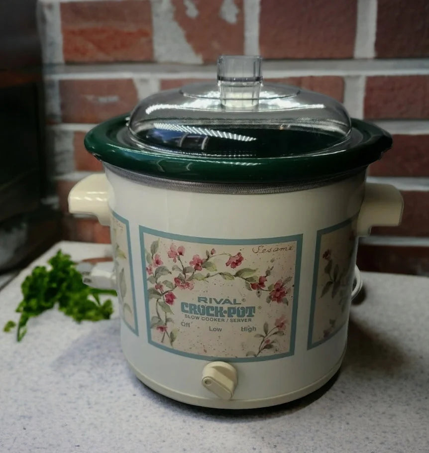Vintage Rival Crock-Pot Slow Cooker Model 3150, 120V, 75-100 Watts 3.5 QT Retro Green - Timeless Treasures Emporium1