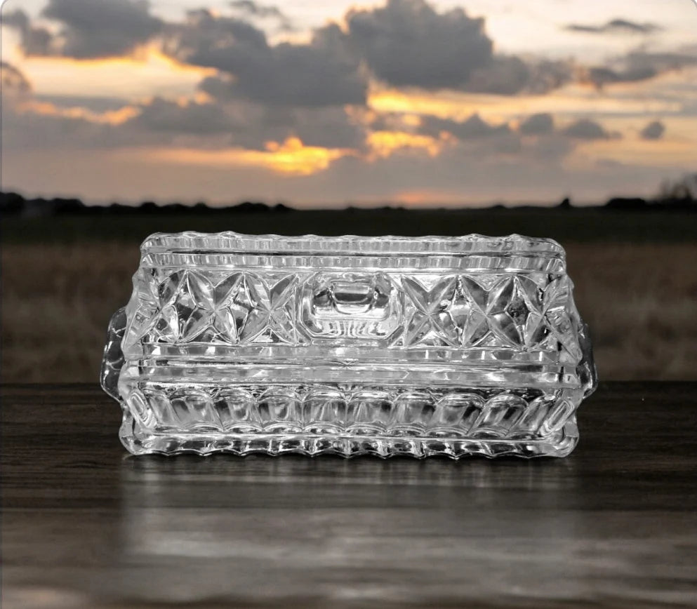 Rosdorf Park Asman Lead Crystal 1/4 lb Butter Dish by Barski