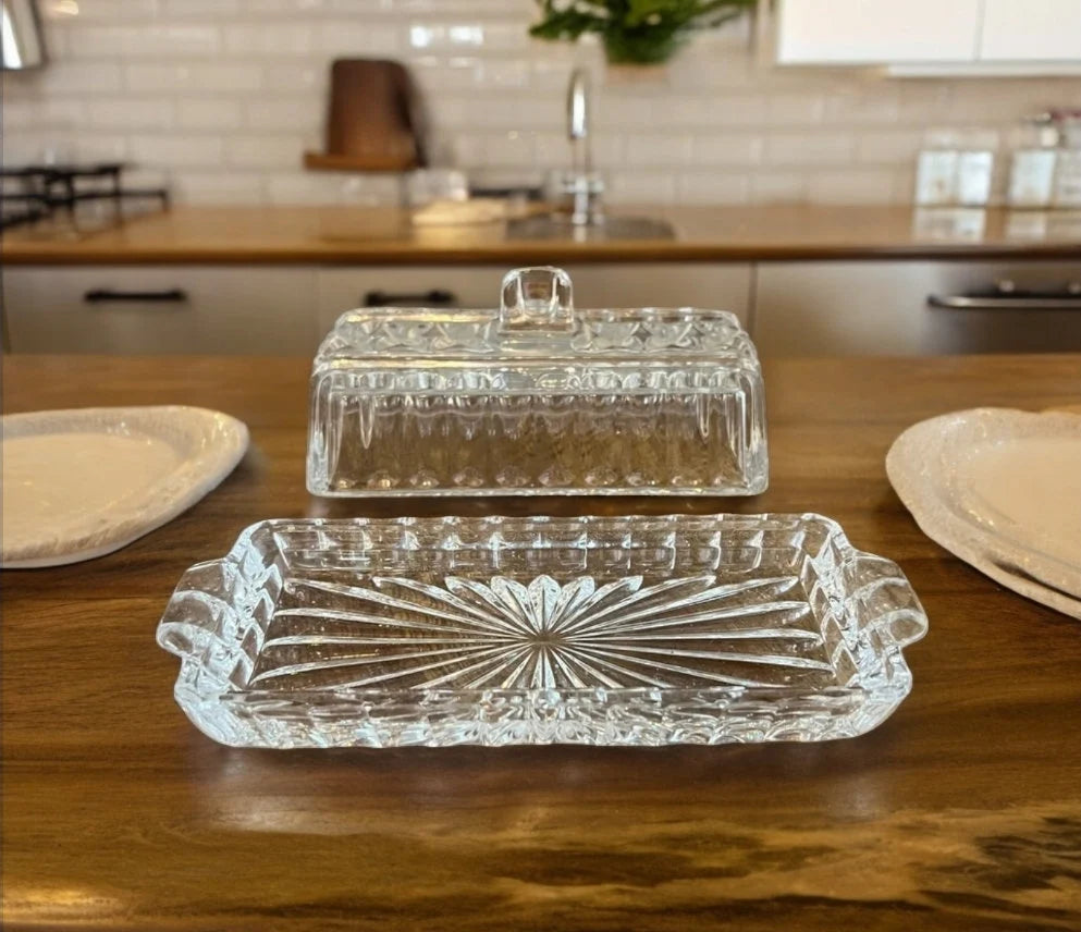 Rosdorf Park Asman Lead Crystal 1/4 lb Butter Dish by Barski