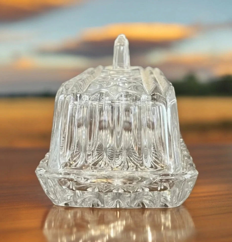 Rosdorf Park Asman Lead Crystal 1/4 lb Butter Dish by Barski