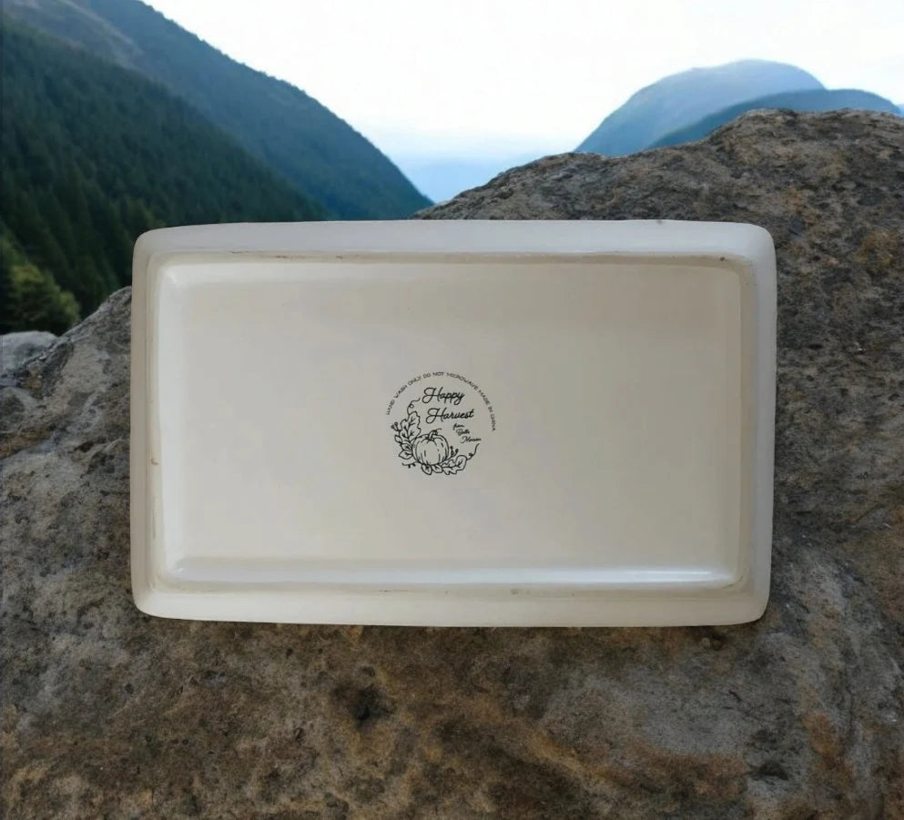 Happy Harvest "THANKFUL" Double Stick Butter Dish From Belle Maison ~ Rustic Stoneware - Timeless Treasures Emporium1