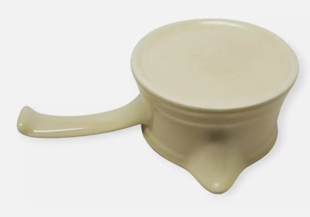 Pfaltzgraff Village Pattern Cream/Brown Round Gravy Boat w/ Handle 6-434 - USA ~ U-034 - Timeless Treasures Emporium1