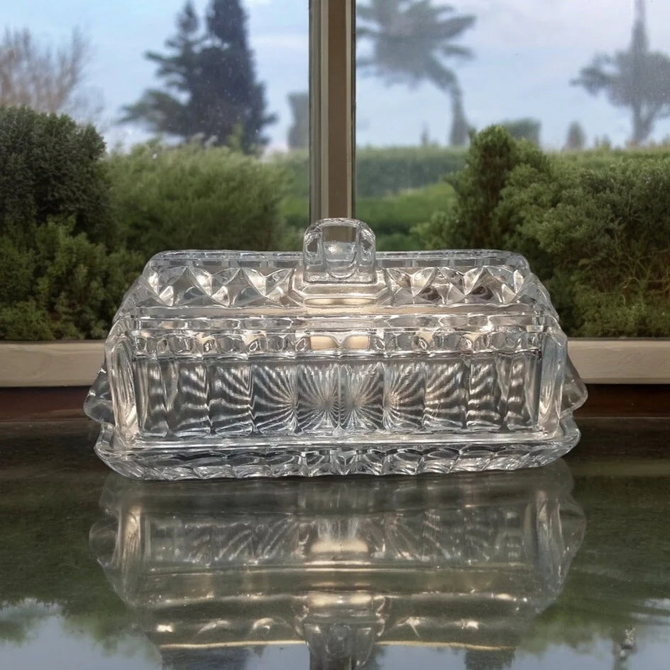 Rosdorf Park Asman Lead Crystal 1/4 lb Butter Dish by Barski