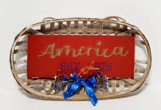 America est 1776 sign wall Art | Vintage Man Cave Sign Bar Decor | Wood Carving Rustic Wall Decor | Farmhouse Decor - Timeless Treasures Emporium1