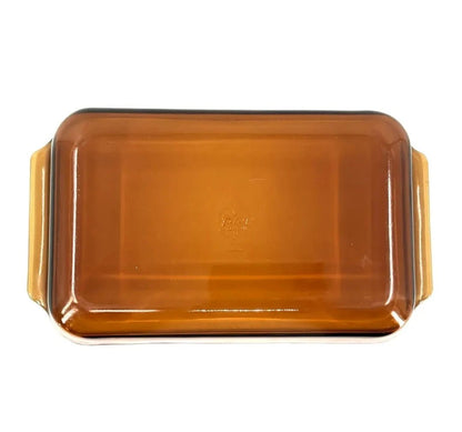 Anchor Hocking Amber Brown 3 Qt. Casserole Dish Glass Pan #440 Ribbed Rectangular 9" x 13.5" - Timeless Treasures Emporium1