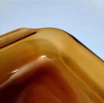 Anchor Hocking Amber Brown 3 Qt. Casserole Dish Glass Pan #440 Ribbed Rectangular 9" x 13.5" - Timeless Treasures Emporium1