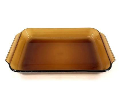 Anchor Hocking Amber Brown 3 Qt. Casserole Dish Glass Pan #440 Ribbed Rectangular 9" x 13.5" - Timeless Treasures Emporium1