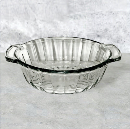 Anchor Hocking Ribbed Clear Glass Casserole Dish 2 Quart 9.5" | Oven Safe Kitchen Decor | Housewarming Gift - Timeless Treasures Emporium1
