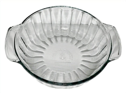 Anchor Hocking Ribbed Clear Glass Casserole Dish 2 Quart 9.5" | Oven Safe Kitchen Decor | Housewarming Gift - Timeless Treasures Emporium1
