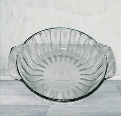 Anchor Hocking Ribbed Clear Glass Casserole Dish 2 Quart 9.5" | Oven Safe Kitchen Decor | Housewarming Gift - Timeless Treasures Emporium1
