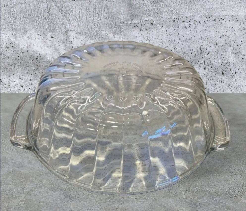 Anchor Hocking Ribbed Clear Glass Casserole Dish 2 Quart 9.5" | Oven Safe Kitchen Decor | Housewarming Gift - Timeless Treasures Emporium1