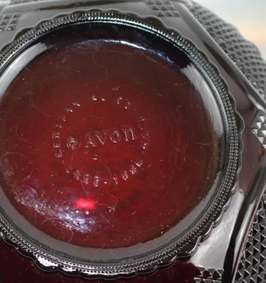 Avon Ruby Red - The 1886 Cape Cod Collection - Glass Serving Bowl; Centennial Edition (Retired) ~ 8.75" - Timeless Treasures Emporium1