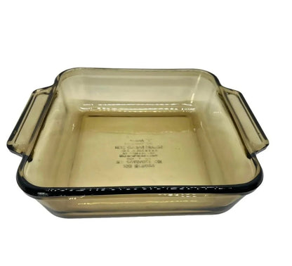 Brown/Amber Glass 8 x 8 Square Anchor Hocking CASSEROLE/BAKING Dish (Lasagna / Cake Pan) Cranberry, 2 - Qt, 8" x 8" x 2" Made In USA - Timeless Treasures Emporium1