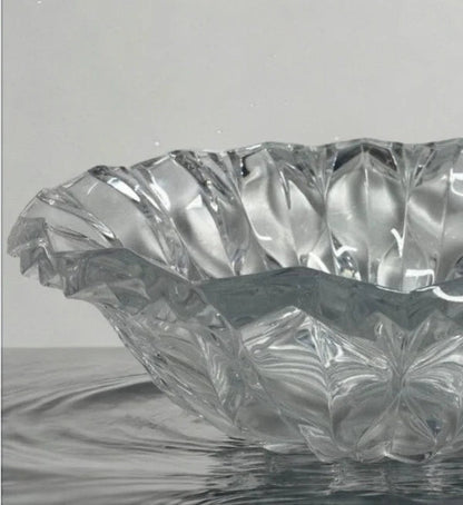 Calliope Blossom J.G. Durand French Crystal Glass Centerpiece Fruit Bowl ~ 13" - Timeless Treasures Emporium1