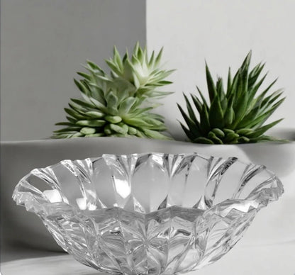 Calliope Blossom J.G. Durand French Crystal Glass Centerpiece Fruit Bowl ~ 13" - Timeless Treasures Emporium1